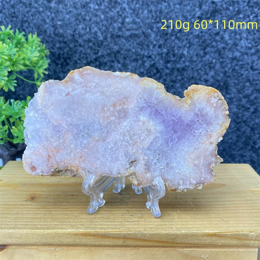 Natural Pink Amethyst Slab (With Stand)