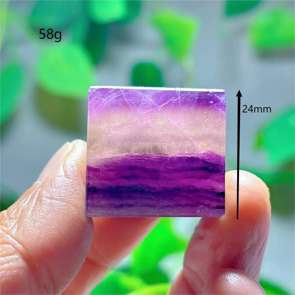 Natural Banded Candy Fluorite Cubes