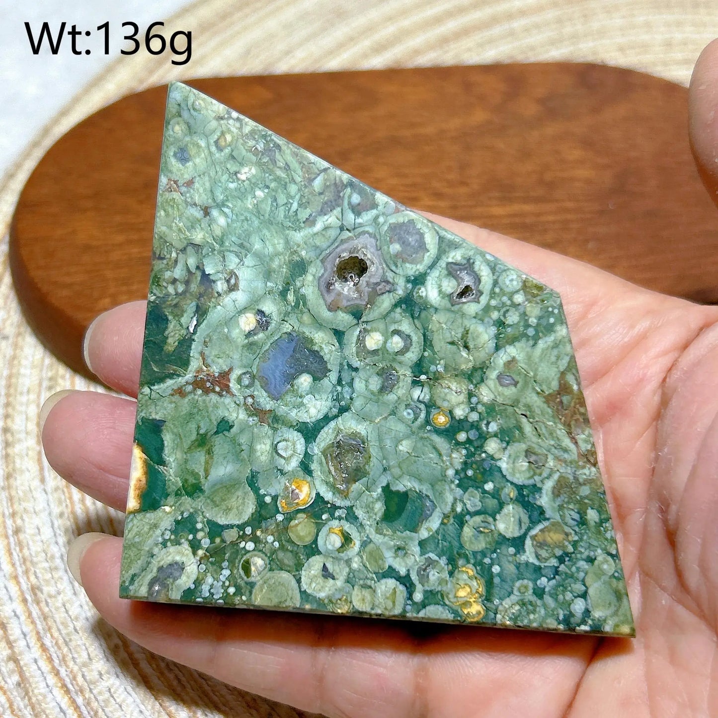 Natural Rainforest Jasper Druzy Slab