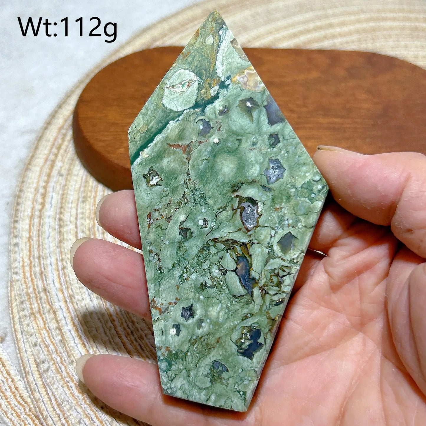 Natural Rainforest Jasper Druzy Slab