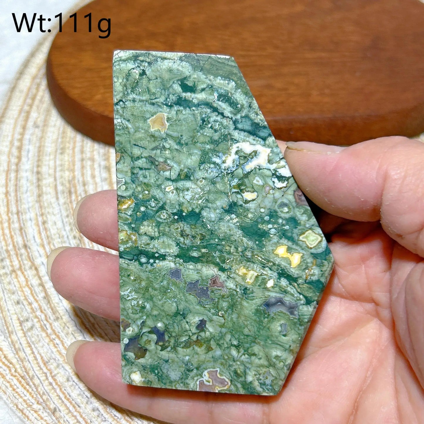 Natural Rainforest Jasper Druzy Slab