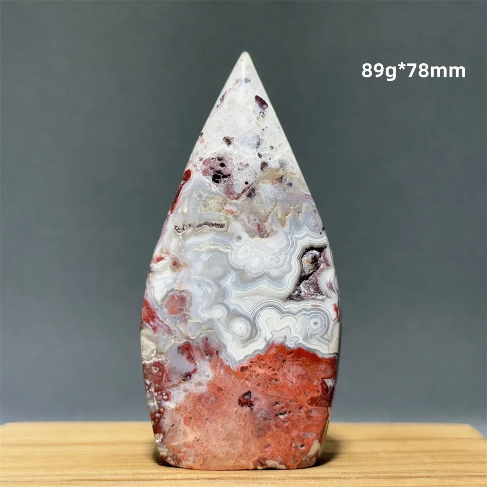 Natural Mexican Crazy Lace Agate Freeform Torch