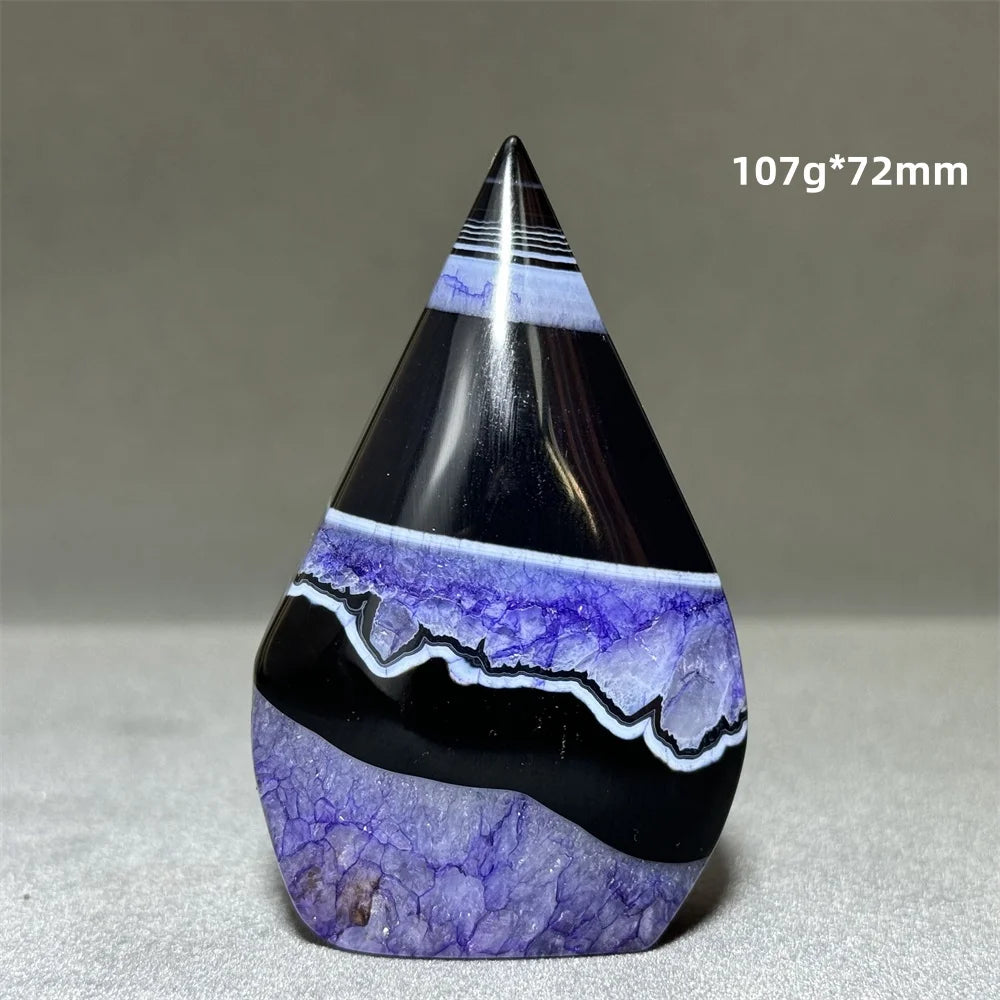 Enhanced Purple Agate Free Form Torch