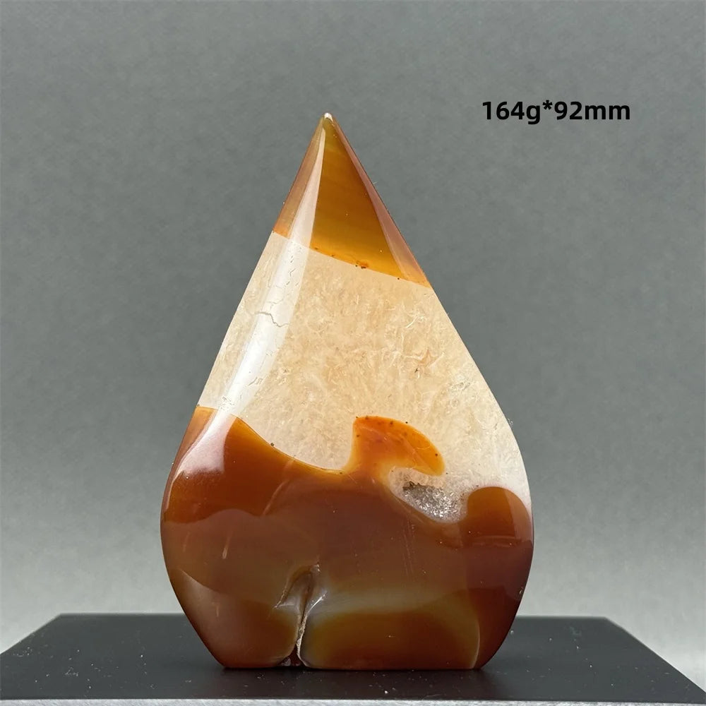 Natural Caramel Carnelian Agate Freeform Torch