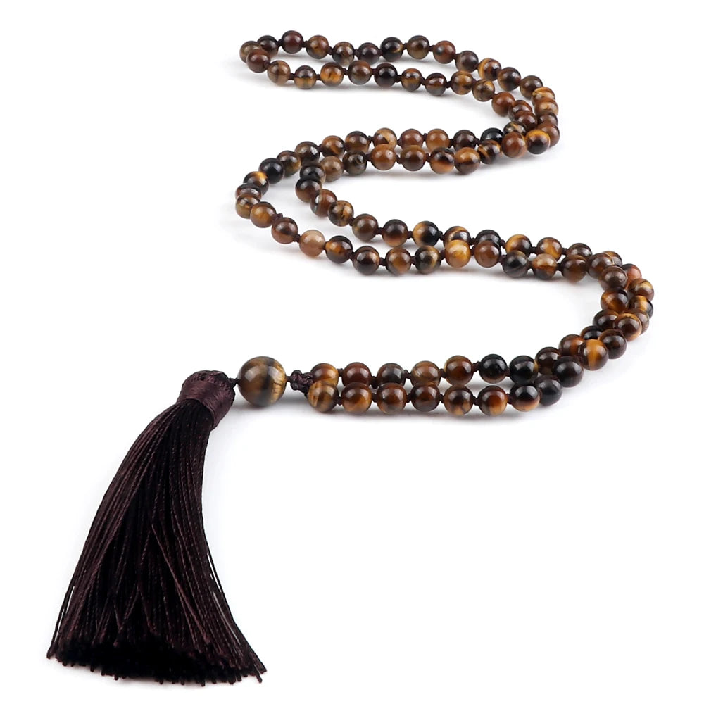 Collier Mala 108 perles de pierre
