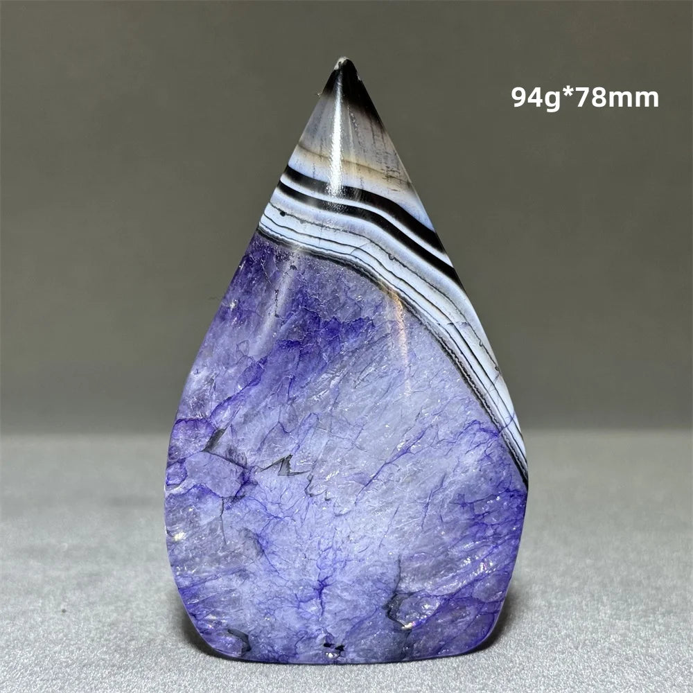 Enhanced Purple Agate Free Form Torch