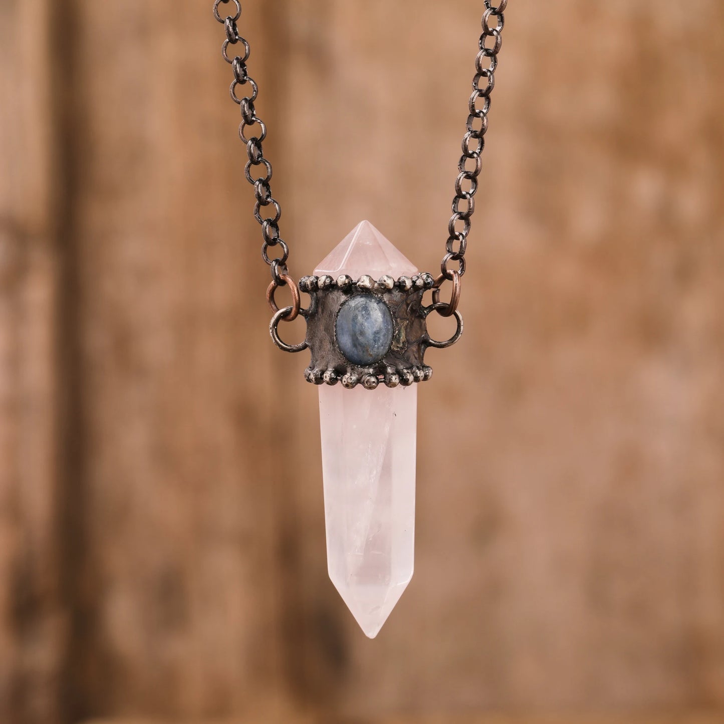 Bronze Gemstone Point Pendant