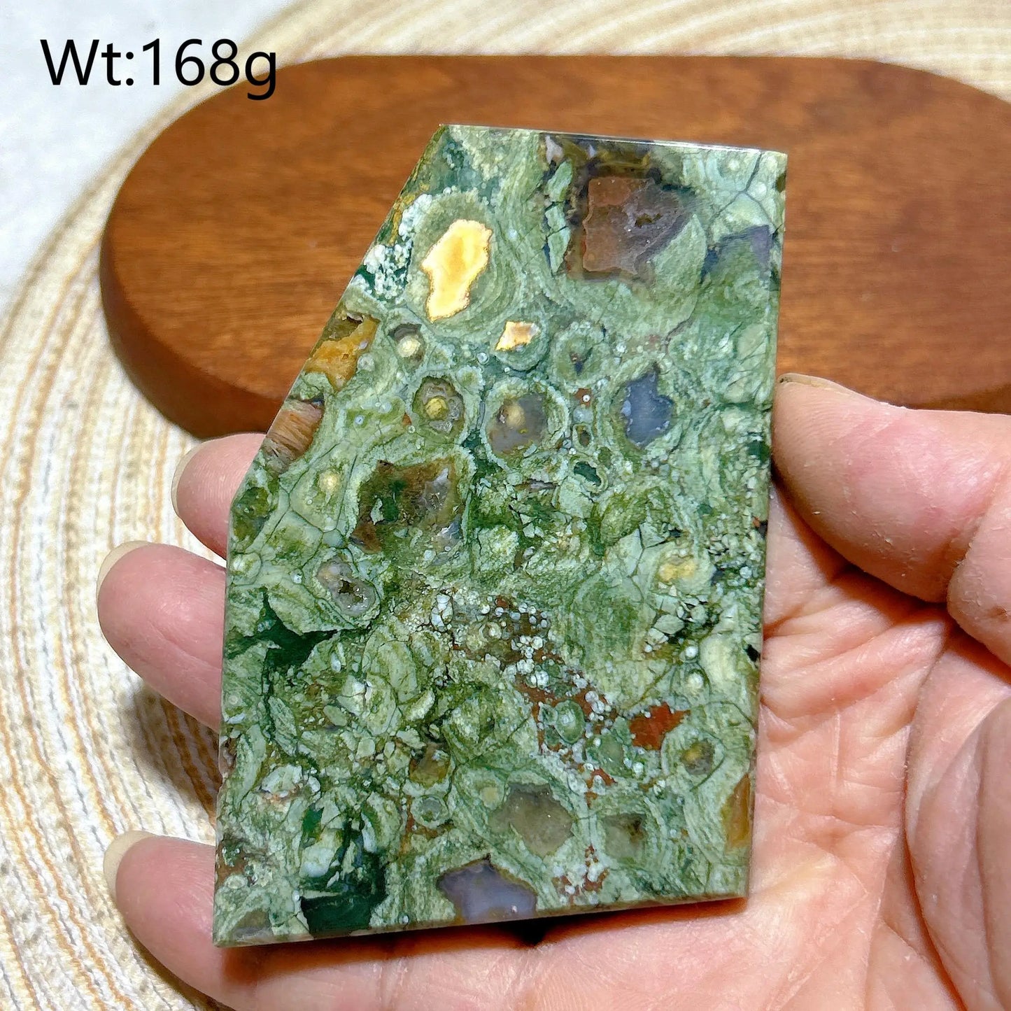 Natural Rainforest Jasper Druzy Slab