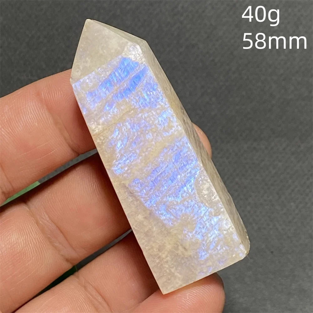 AAA Natural High Quality Blue Moonstone Tower