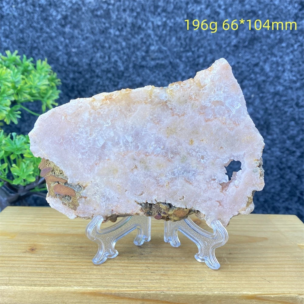 Natural Pink Amethyst Slab (With Stand)