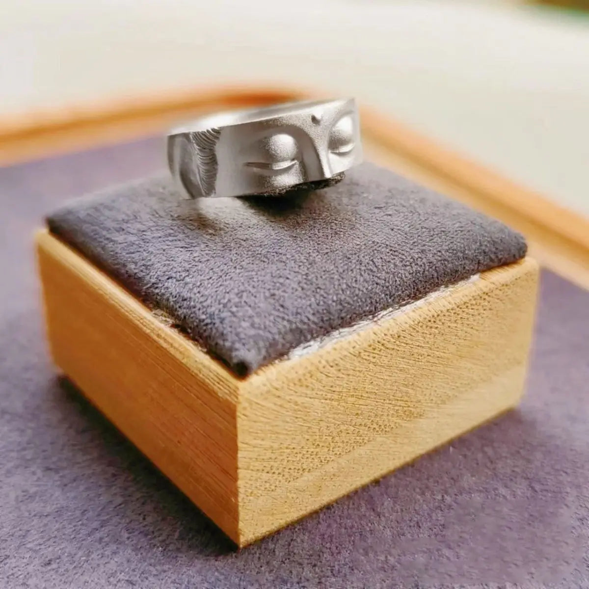 Bague demi-visage Bouddha « Ne parlez pas du mal »