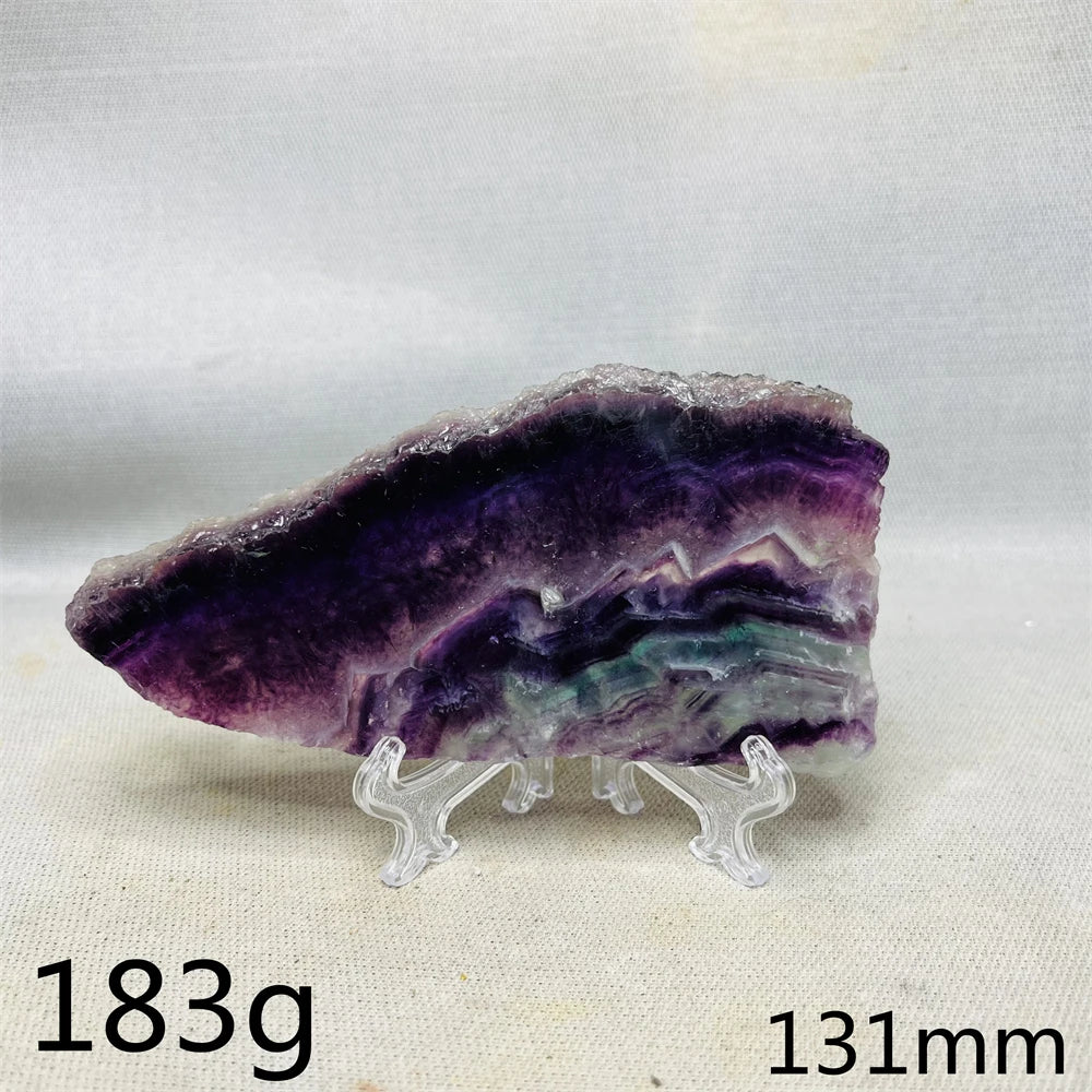 Natural Lightning Rainbow Fluorite Slab