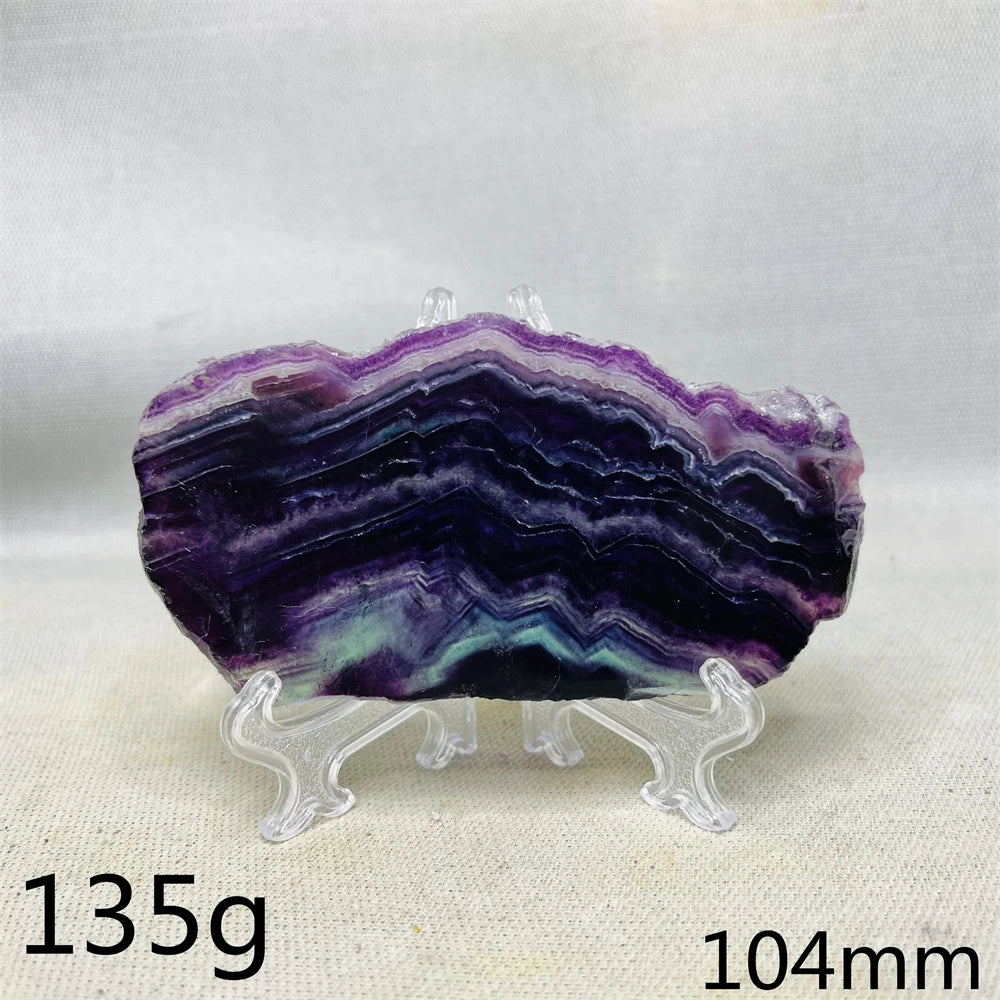Natural Lightning Rainbow Fluorite Slab
