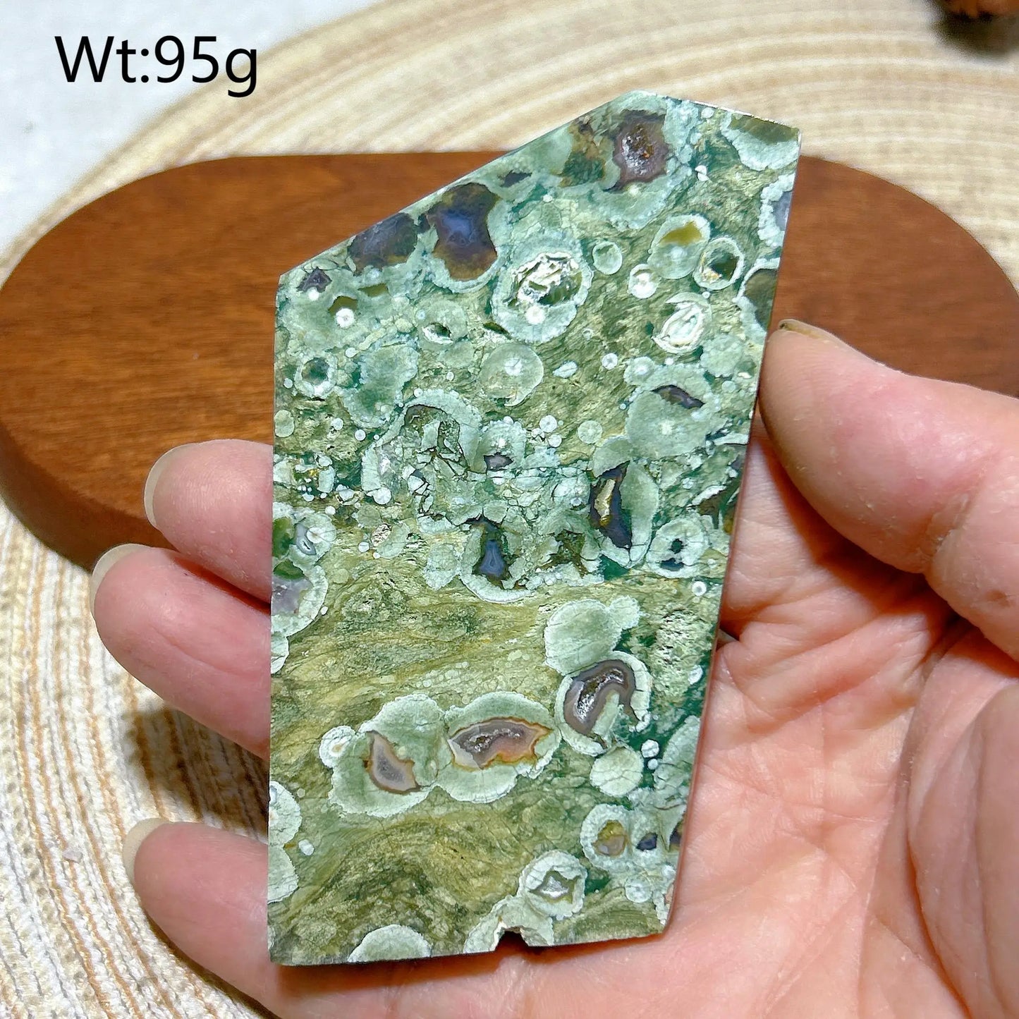 Natural Rainforest Jasper Druzy Slab