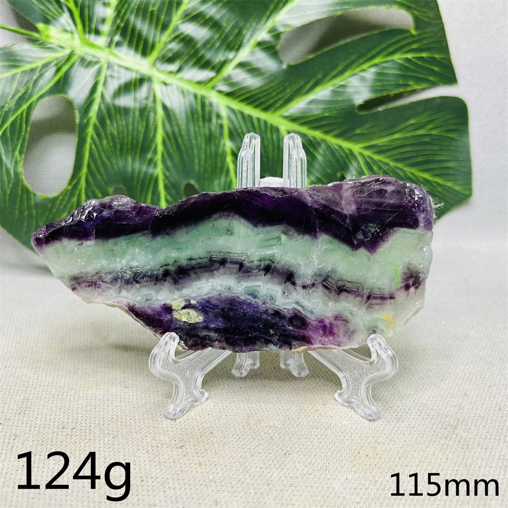 Natural Lightning Rainbow Fluorite Slab