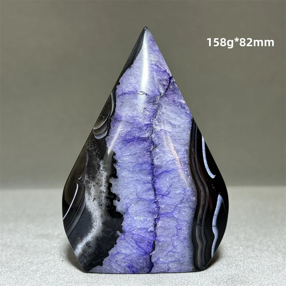 Enhanced Purple Agate Free Form Torch