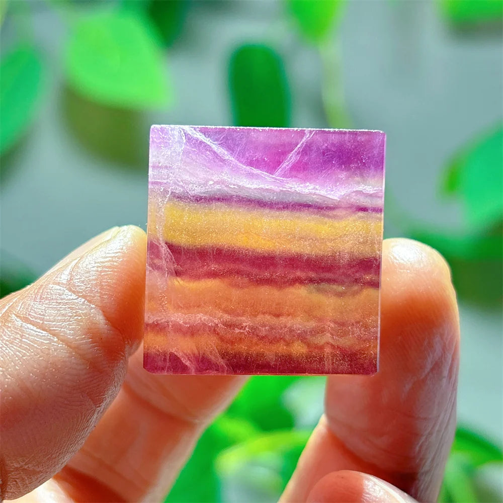 Natural Banded Candy Fluorite Cubes