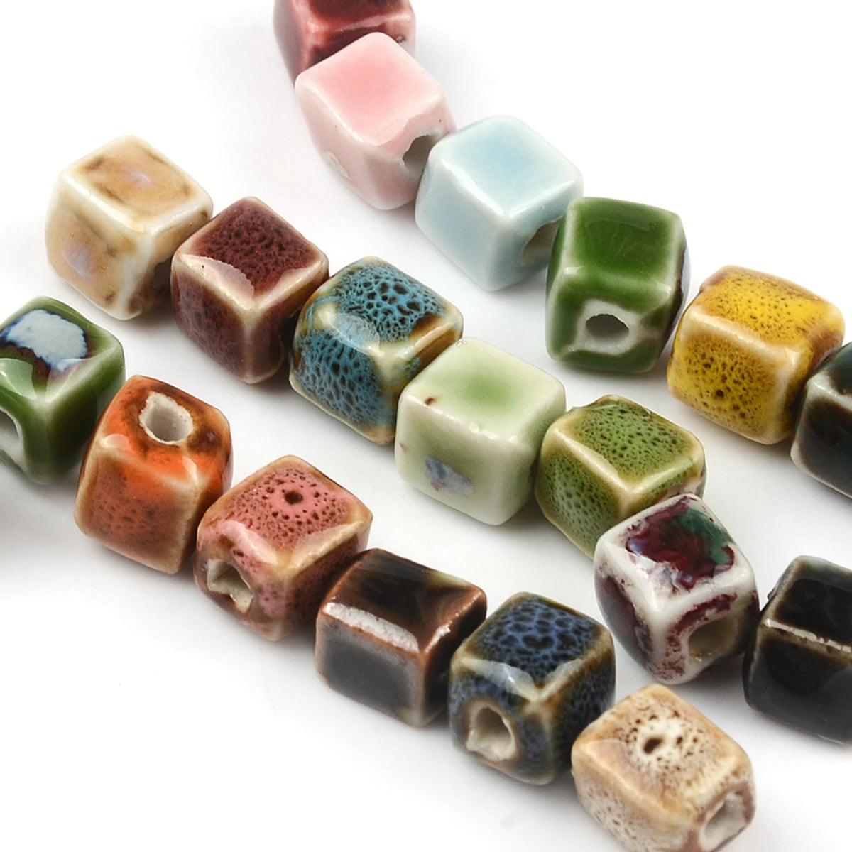 20pcs Square Ceramic Spacer Beads