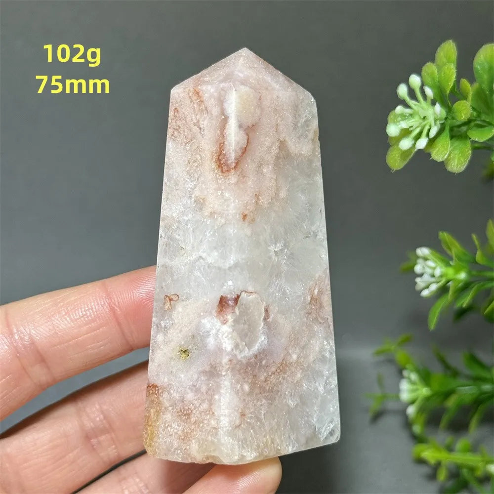 HQ Pink Amethyst Flower Agate Tower