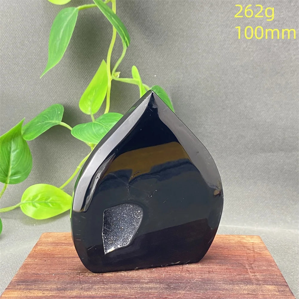 Natural Black Agate Crystal Cave Freeform