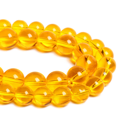 Natural Citrine Round Bead Strand