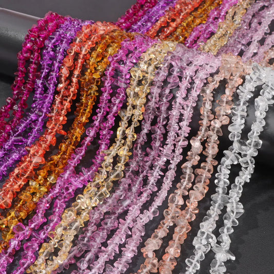 5-8mm Glass Chip Bead Strand