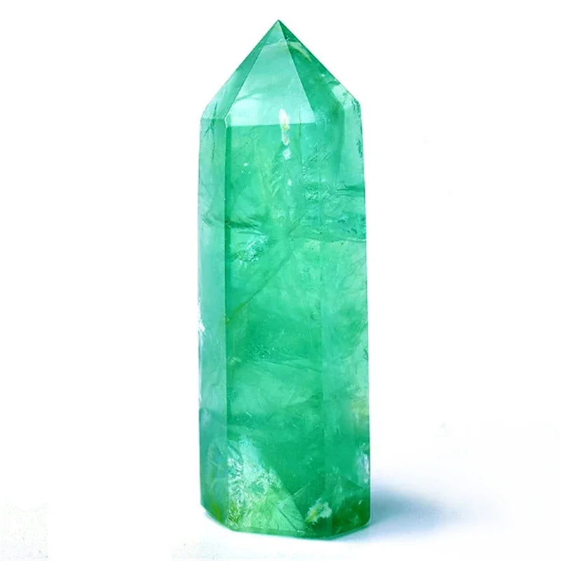 Natural Green Fluorite Tower