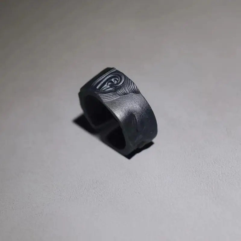 Bague demi-visage Bouddha « Ne parlez pas du mal »