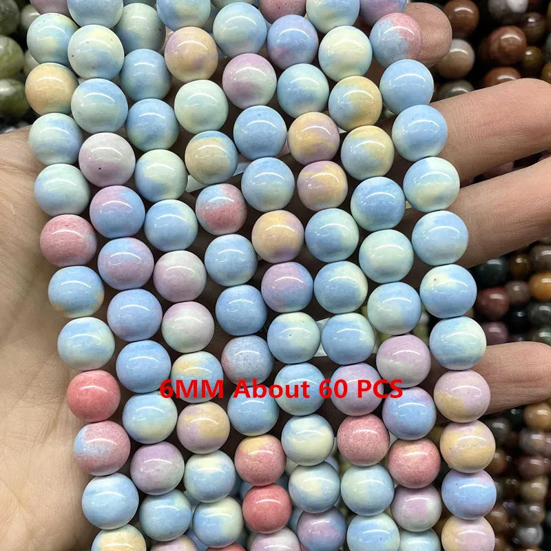 Pastel Rainbow Agate Bead Strand