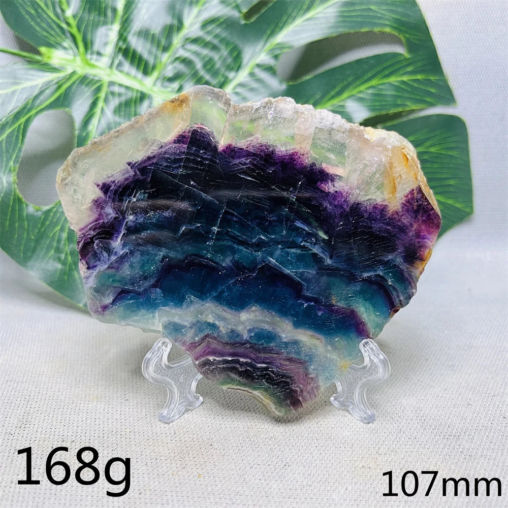 Natural Lightning Rainbow Fluorite Slab