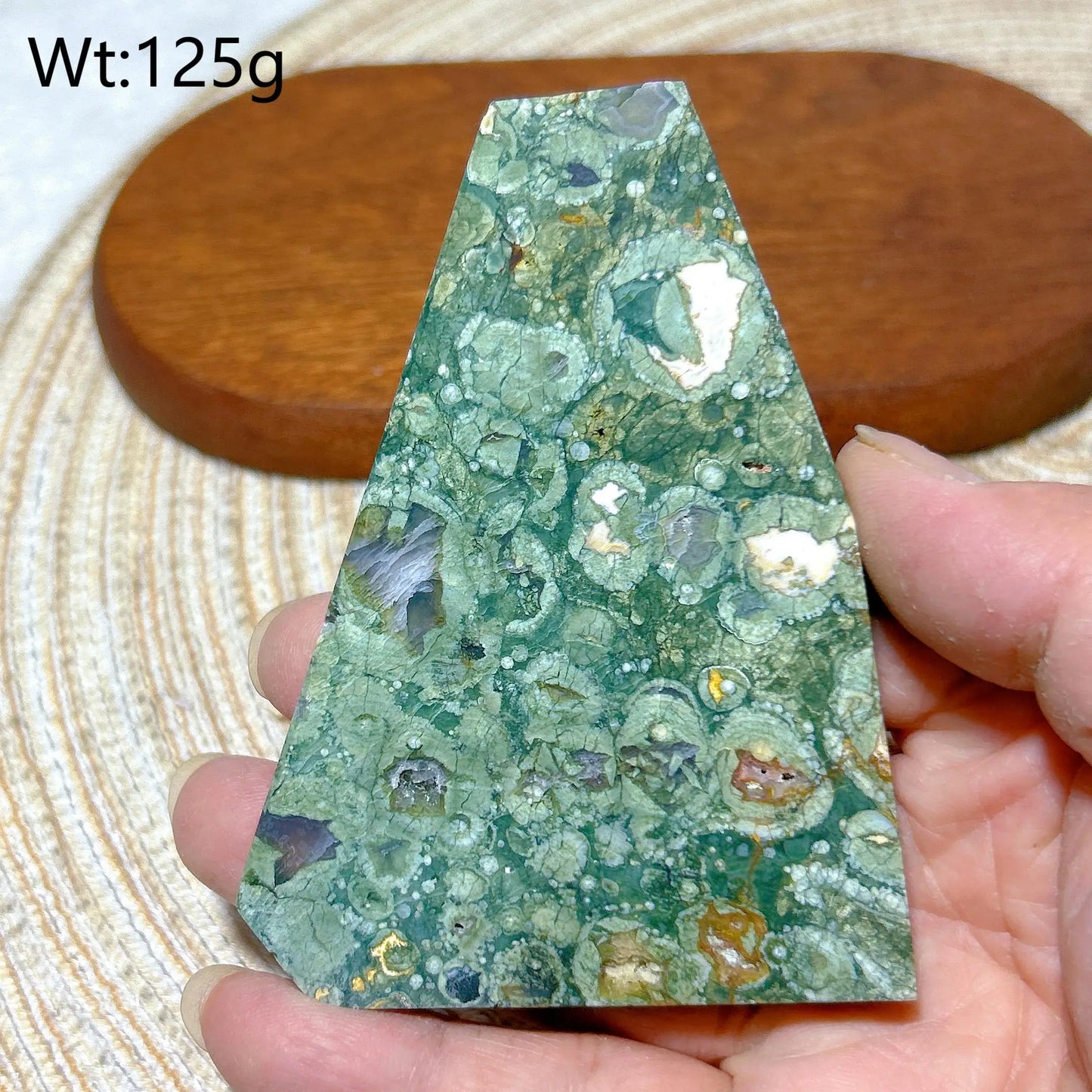 Natural Rainforest Jasper Druzy Slab