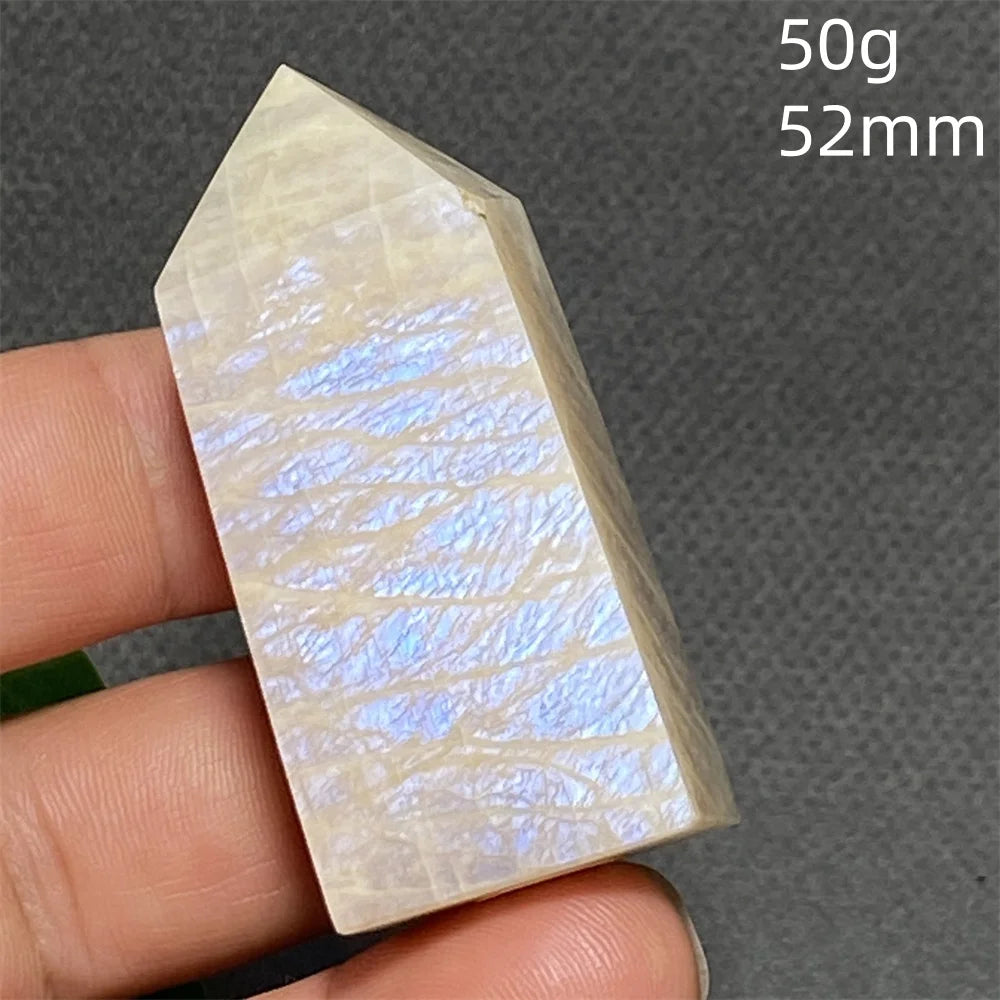 AAA Natural High Quality Blue Moonstone Tower