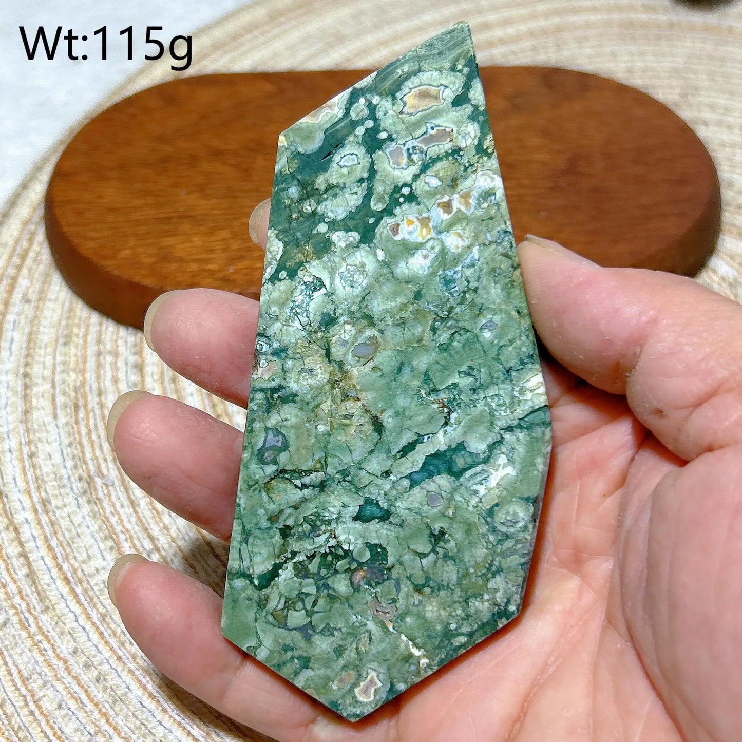 Natural Rainforest Jasper Druzy Slab