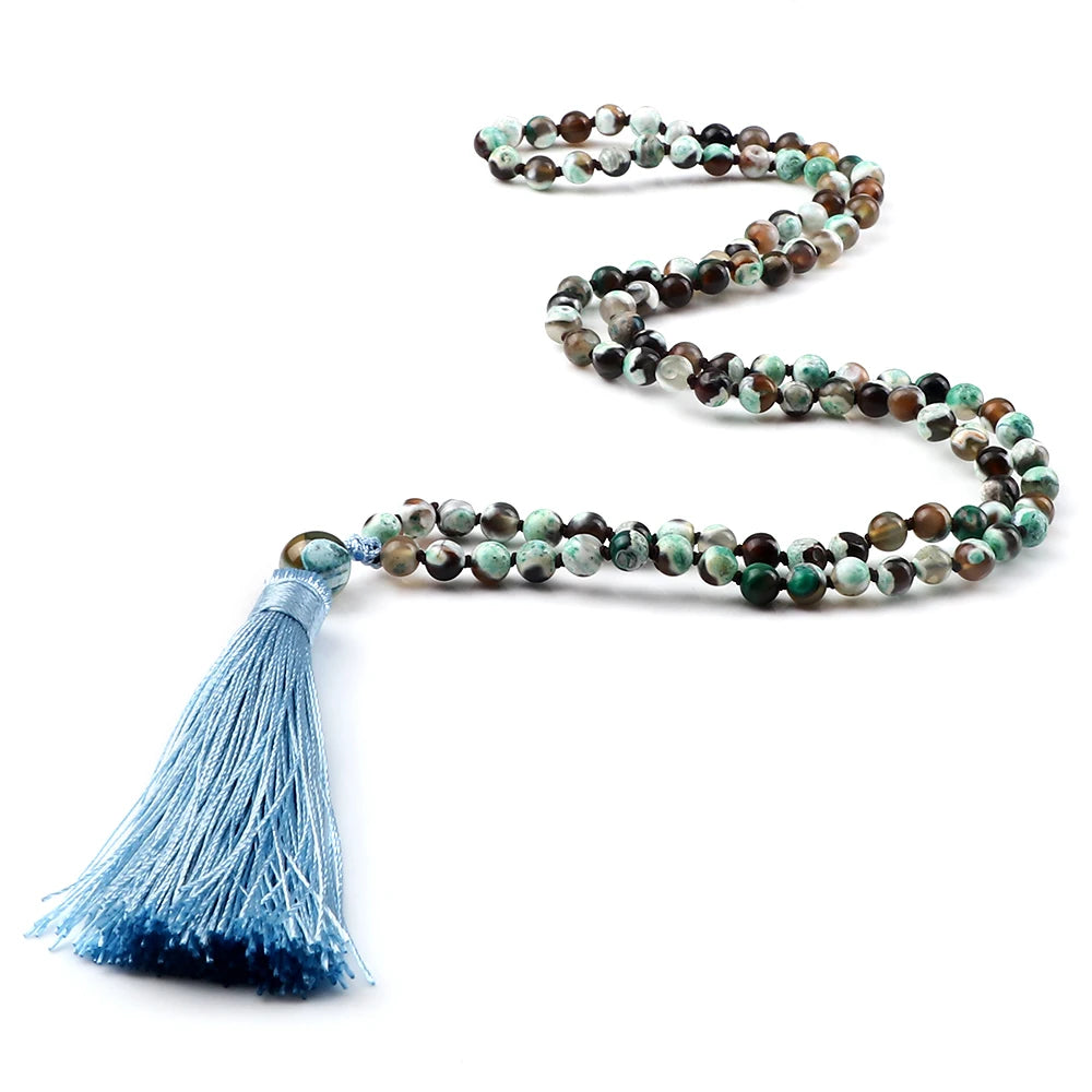 Collier Mala 108 perles de pierre