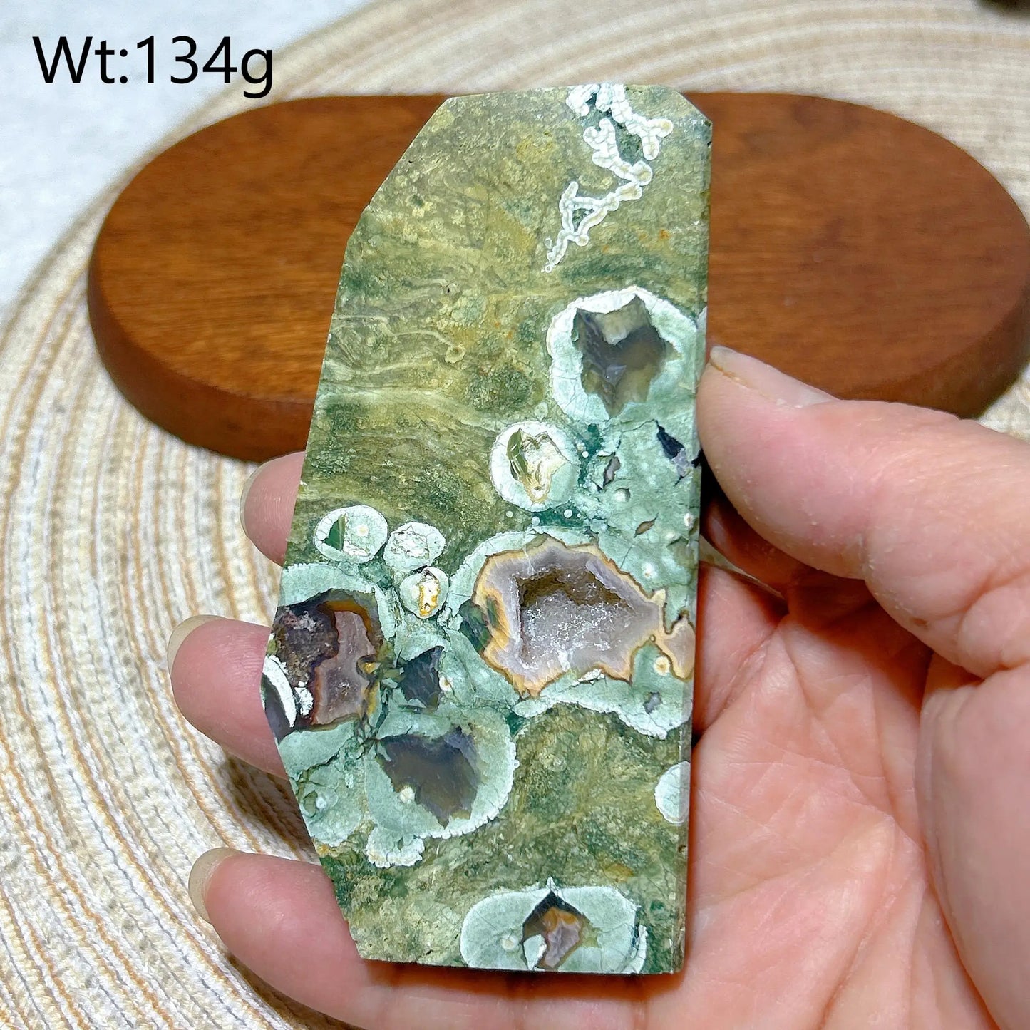Natural Rainforest Jasper Druzy Slab