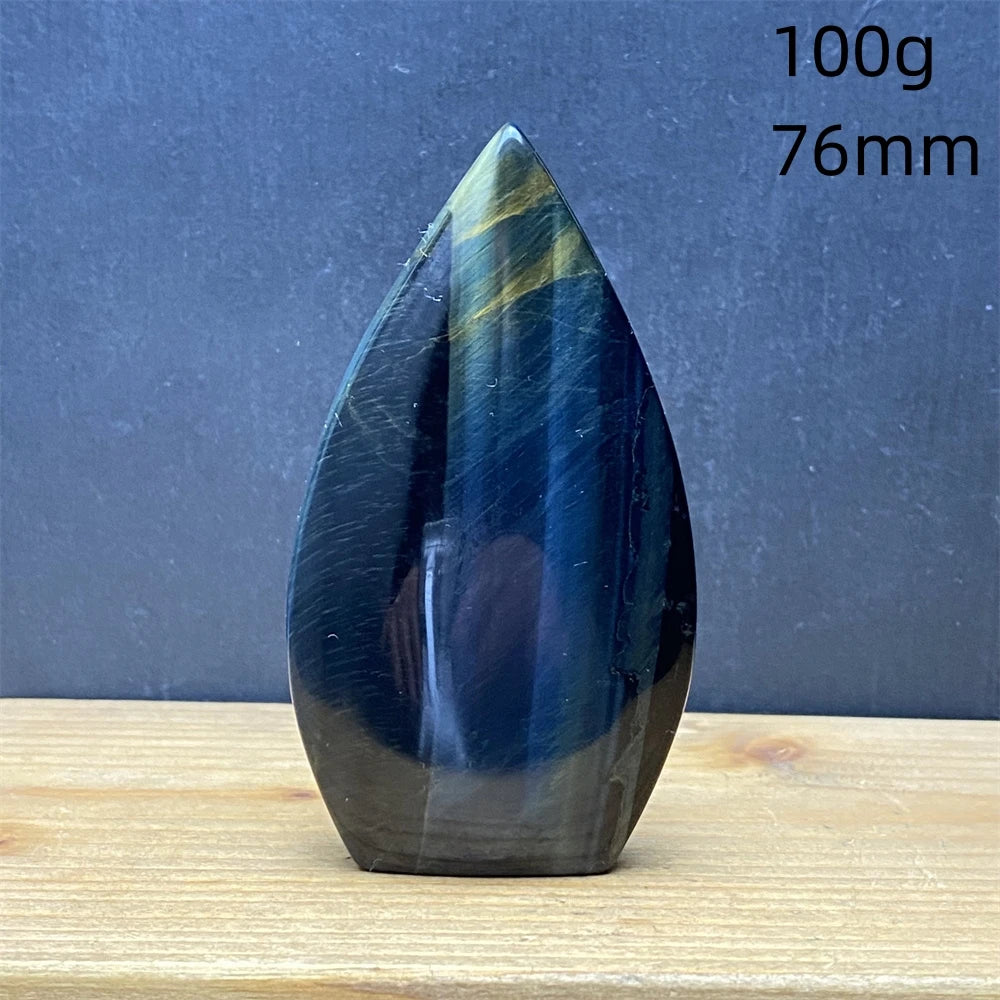 Natural Golden Blue Tigers Eye Torch