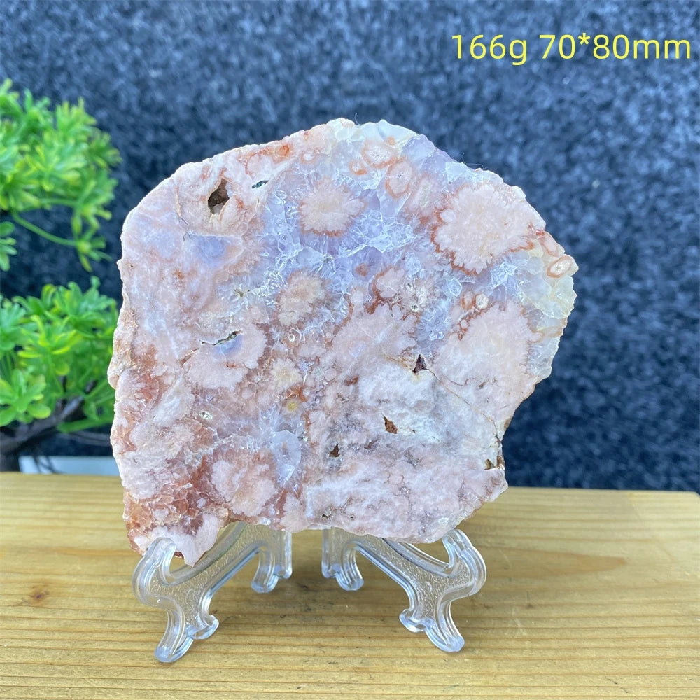 Natural Pink Amethyst Slab (With Stand)
