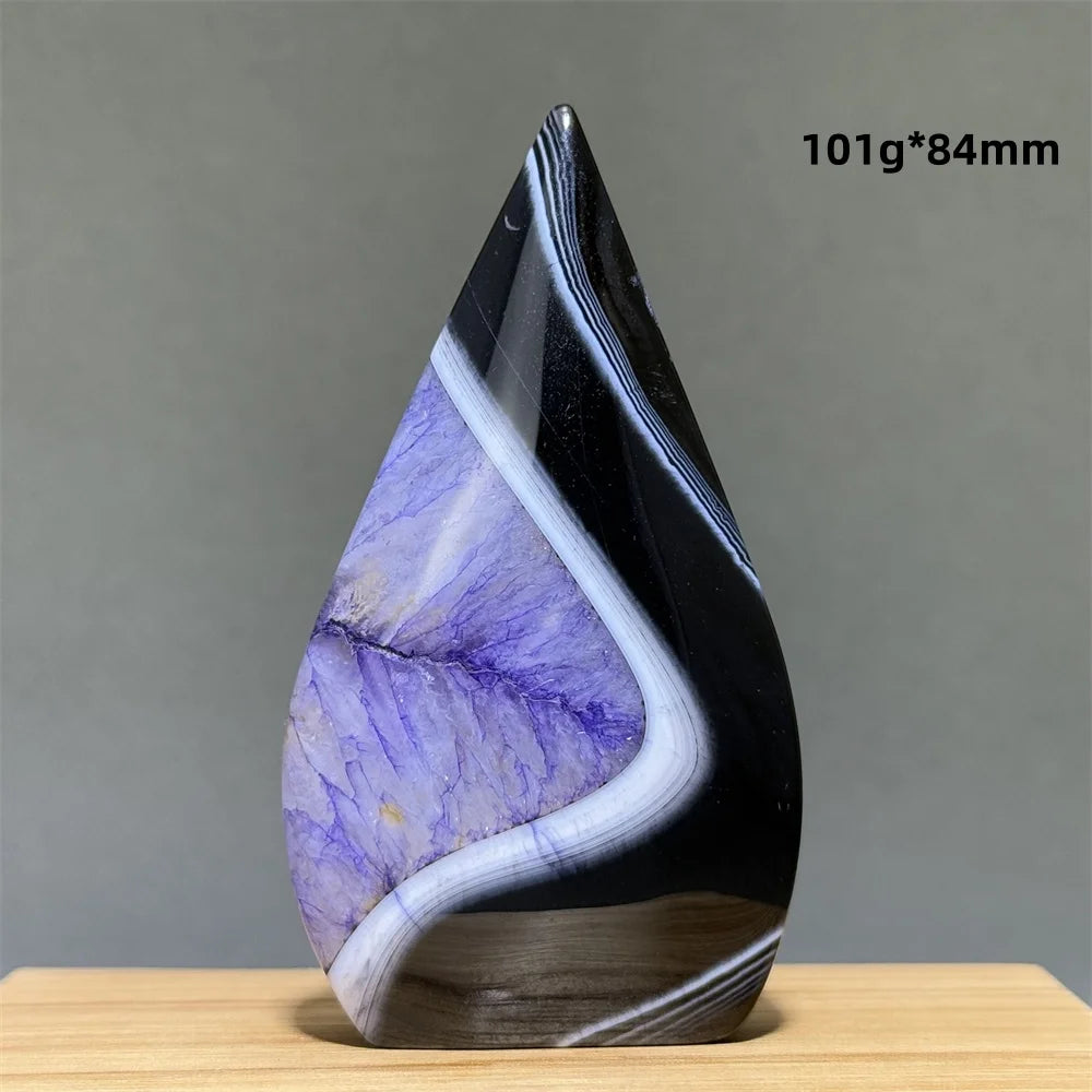 Enhanced Purple Agate Free Form Torch