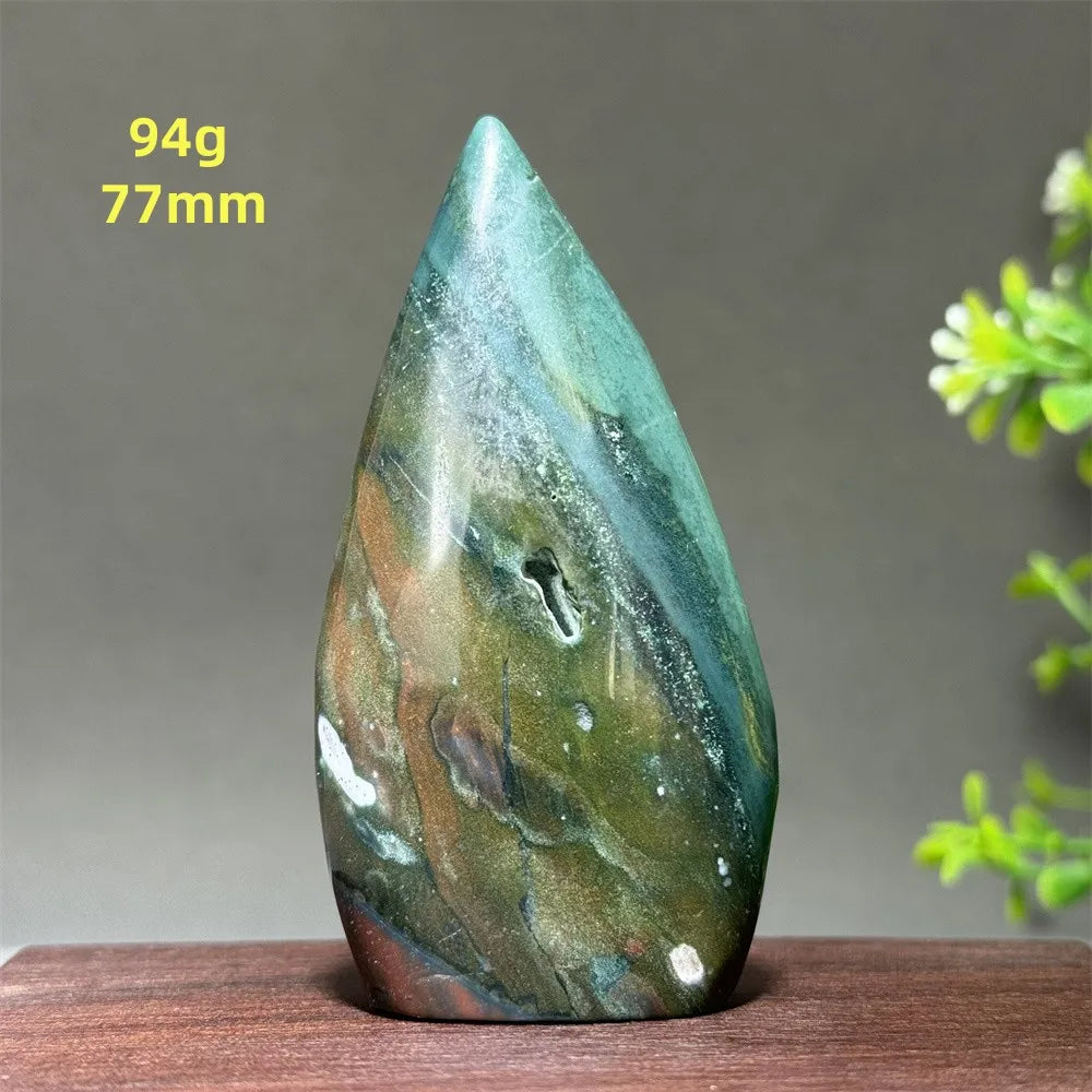 Natural Marine Jasper Free-Form Torch