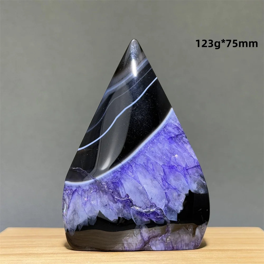 Enhanced Purple Agate Free Form Torch