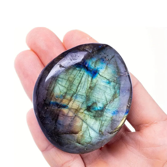Pierres de paume en labradorite - Lot de deux