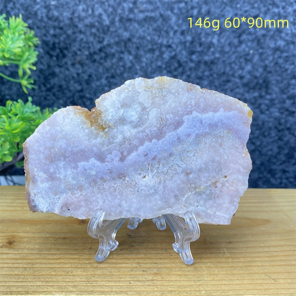 Natural Pink Amethyst Slab (With Stand)