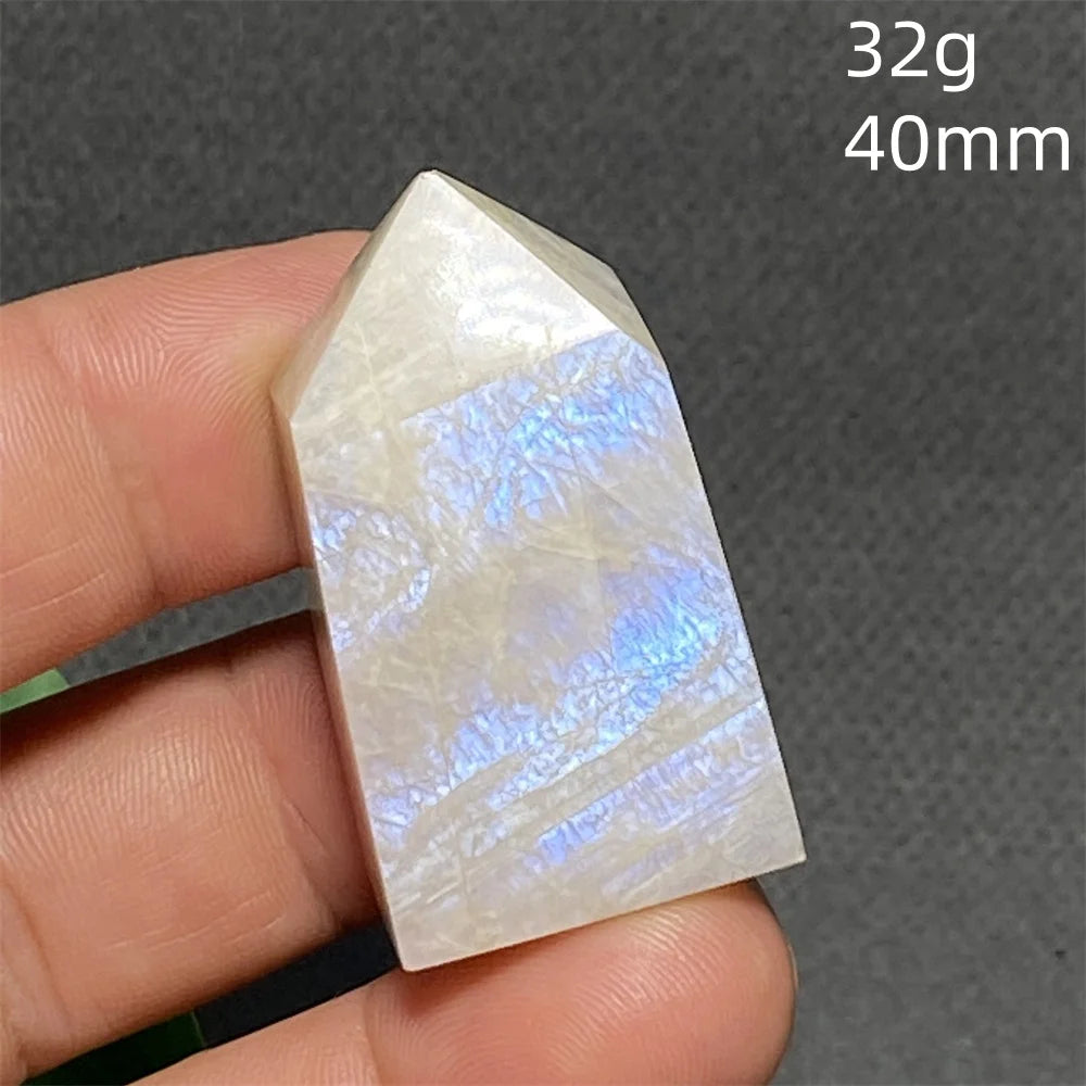 AAA Natural High Quality Blue Moonstone Tower