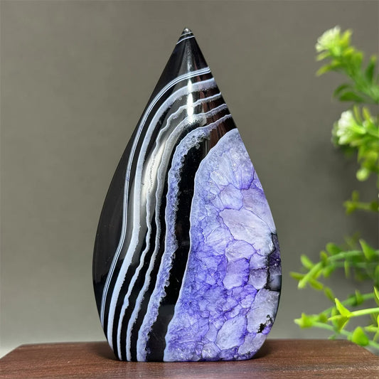 Natural Purple Agate Free-Form Torch