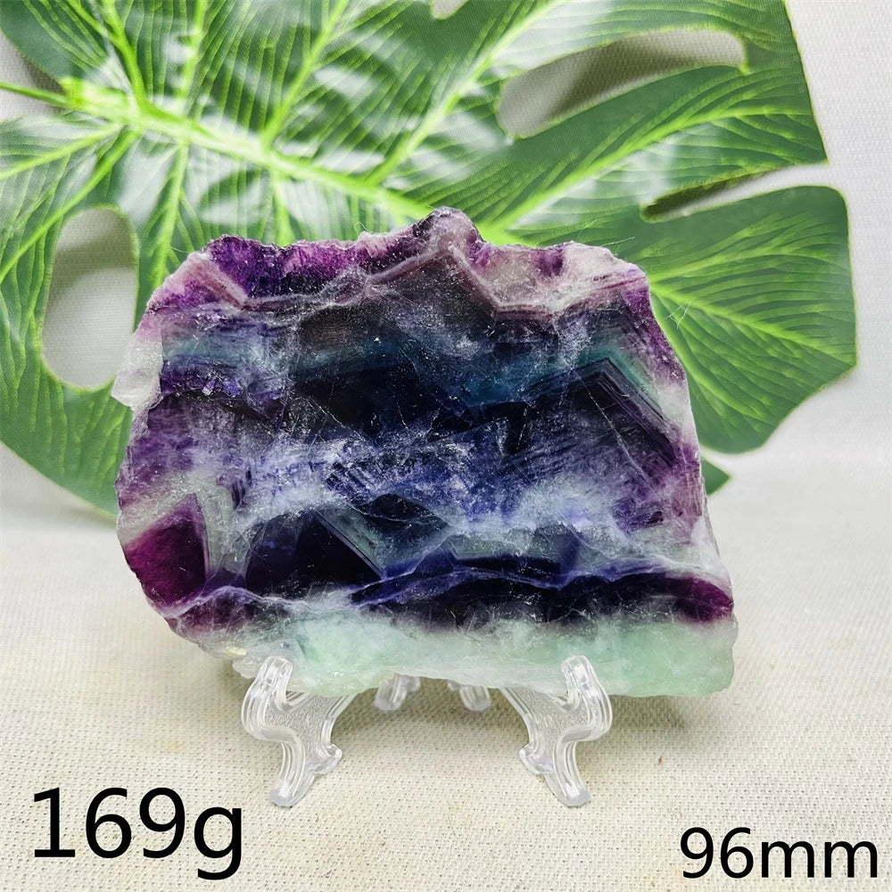 Natural Lightning Rainbow Fluorite Slab