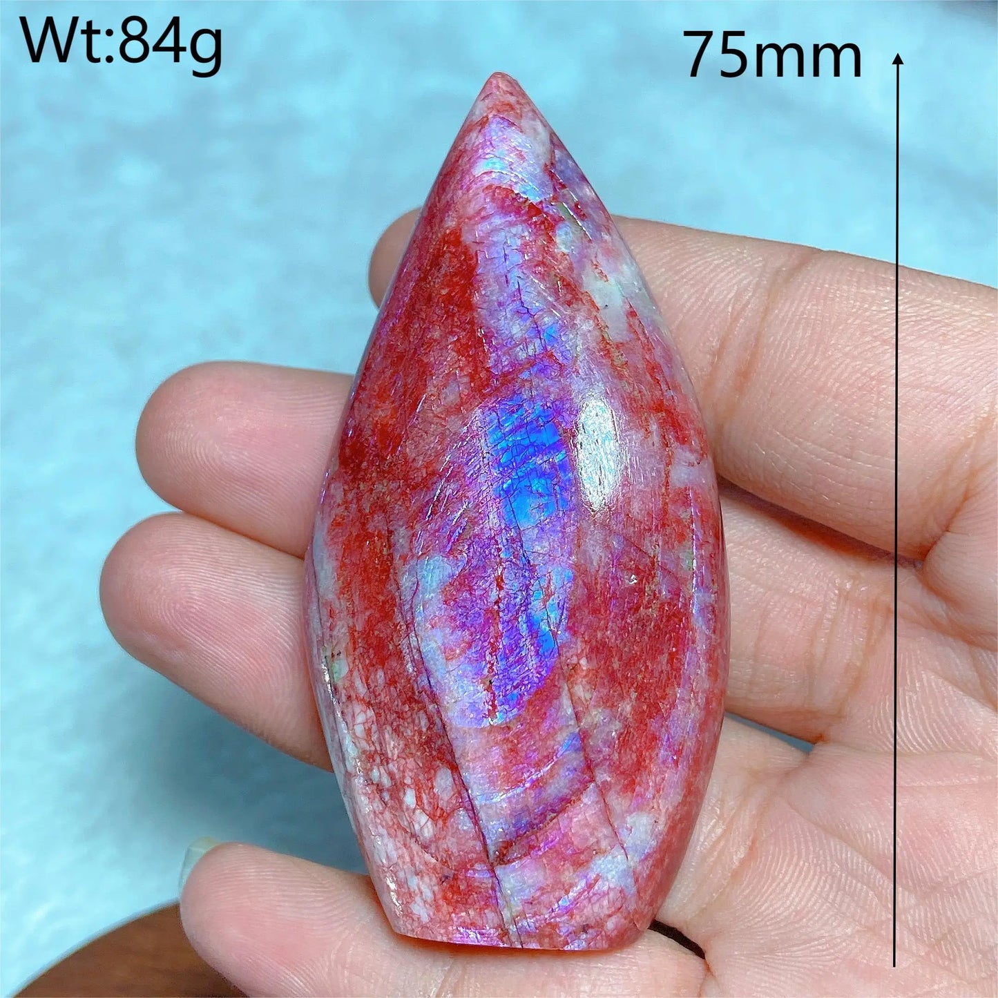 Natural Fire Moonstone Free Form Torch