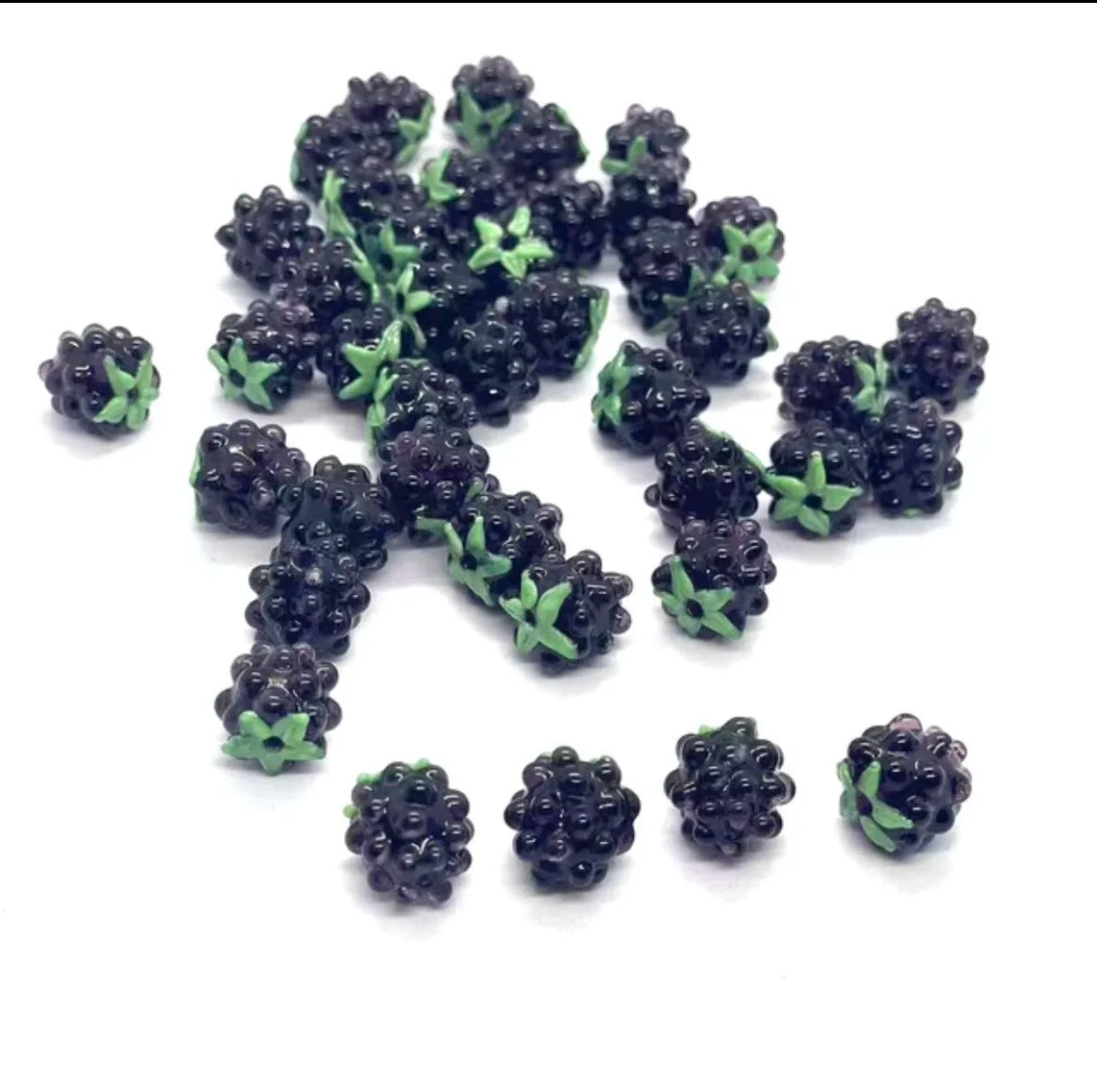 Artisan Made Glass Berry Focal Beads