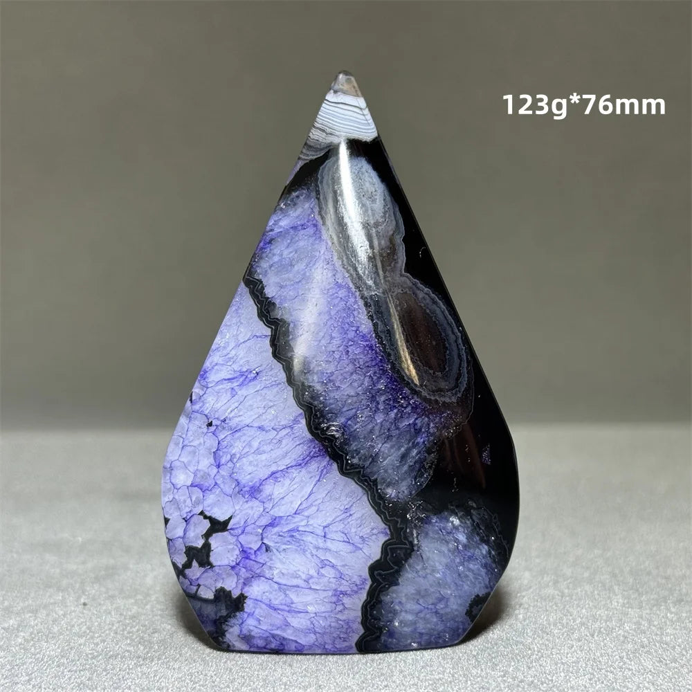 Enhanced Purple Agate Free Form Torch