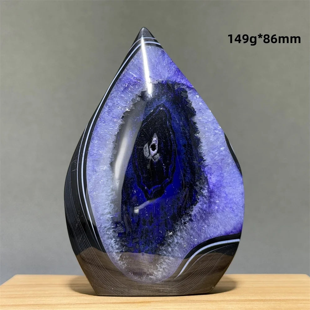 Enhanced Purple Agate Free Form Torch