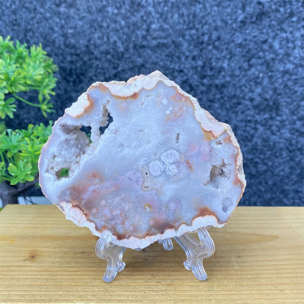 Natural Pink Amethyst Slab (With Stand)